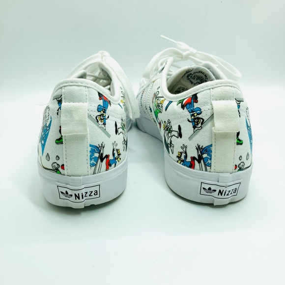 Adidas Originals Nizza x Disney Sport Goofy White Sneakers - Picture 9 of 16